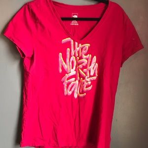 Pink North Face T-shirt